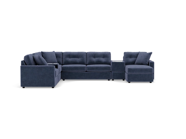 Drew & Jonathan Home Modular One 7-Pc. Wall Saver Power Reclining Sectional With Memory Foam Sleeper